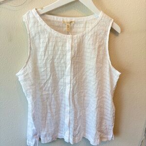 Eileen Fisher White Tank Top – Size Small
